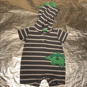 NB Carter’s Striped Hooded Romper